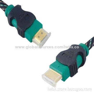 3D HDMI A to A Cables w/10Gbps Bandwidth and 1080 Pixels Gold Plating Connector, EMI/RFI Protect